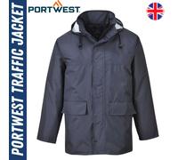 Portwest S437 Giacca Uomo Impermeabile Trapuntata Cappuccio Navy