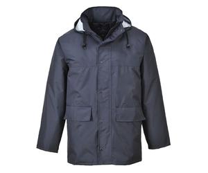 Portwest S437NARL Giacca Impermeabile Imbottita Traffico Corporate, Blu Navy, L