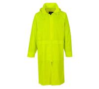 Portwest Giacca impermeabile S438 Uomo Lunga con cappuccio, leggera, giallo Taglia Large