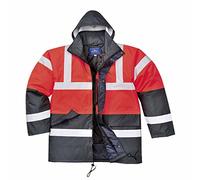 Portwest S466RNRL Giacca Imbottita Alta Visibilità, Rosso/Navy, L