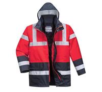 Portwest S466RNRS Giacca Imbottita Alta Visibilità, Rosso/Navy, S