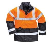 Portwest S467 Giacca Traffico Bicolore ad Alta Visibilità, Arancione, 4XL