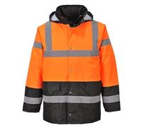 Portwest S467 Giacca Traffico Bicolore ad Alta Visibilità, Arancione/Nero, L