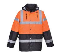 Portwest S467 Giacca Traffico Bicolore ad Alta Visibilità, Arancione, 5XL