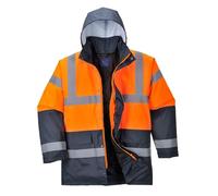 Portwest S467 Giacca Traffico Bicolore ad Alta Visibilità, Arancione, XS