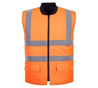 Portwest S469ORRM Gilet Reversibile ad Alta Visibilità, Arancione, M
