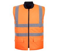 Portwest S469 Gilet Reversibile Ad Alta Visibilità Impermeabile Da Lavoro