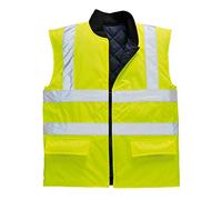 Portwest S469YER4XL Gilet Reversibile ad Alta Visibilità, Giallo, 4XL