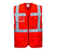 Portwest S476 Gilet Executive Berlino, Rosso, XL