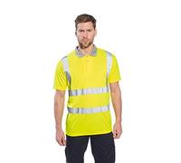 Portwest S477YERM Polo Maniche Corte ad Alta Visibilità, Giallo, M