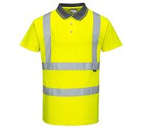 Portwest S477YERXS Polo Maniche Corte ad Alta Visibilità, Giallo, XS