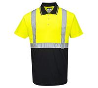 Portwest S479 Polo Maniche Corte ad Alta Visibilità Inserti in Contrasto
