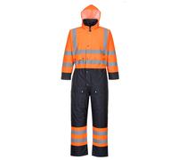 Portwest S485 Hi Vis Contrasto Copritutto Impermeabile Termale Foderato Caldo