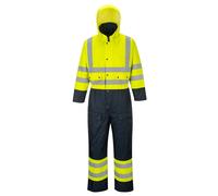 Portwest S485 Hi Vis Contrasto Copritutto Impermeabile Termale Foderato Caldo