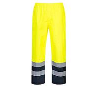 Portwest S486 Pantaloni Traffic Bicolore Alta Visibilità, Giallo/Navy, L