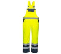 Portwest S488 - Bavaglino impermeabile da uomo, ad alta visibilità, traspirante, con contrasto, giallo/blu navy, 5XL