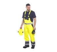 Hi Vis Contrasto Bavaglino E Bretella Impermeabile da Lavoro Imbottito Pantaloni