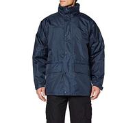 Portwest S523 Giacca Oban Impermeabile Foderata in Pile Polsini Regolabili | Blu navy, XL, EN 343 Classe 3:1, EN 342, Apertura Centrale Frontale, Flap di Chiusura Frontale, Cappuccio a Scomparsa