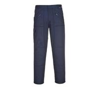 Portwest S887 Work Action - Pantaloni da Lavoro con Ginocchiere e Tasche, Taglio Regolare, Gamba 79 cm, Colore: Blu Navy