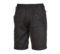 Portwest S889 Pantaloncini da Lavoro Elastici di Sicurezza Nero, L