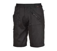 Portwest S889 Pantaloncini da Lavoro Elastici di Sicurezza Nero, XS