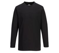 Portwest T-Shirt Maniche Lunghe in Cotone 100% 195g, Unisex, Nero/Navy