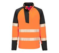Portwest T172 PW3 Hi Vis 1/4 Zip Felpa Comfort Versatility Calore Elasticizzato