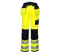 Portwest Hi-Vis Fondina Pantaloni Lavoro Mensafety Nero Gratuito Ginocchiere