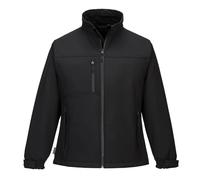 Portwest TK41 Softshell 2 Strati Charlotte Donna Colletto Foderato in Pile | Nero, L, Orli Regolabili con Cordino, Polsini Regolabili, Tessuto Durevole, Zip Impermeabili, 6 Ampie Tasche, Antivento
