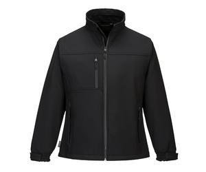 Portwest TK41 Softshell 2 Strati Charlotte Donna Colletto Foderato in Pile | Nero, XL, Orli Regolabili con Cordino, Polsini Regolabili, Tessuto Durevole, Zip Impermeabili, 6 Ampie Tasche, Antivento