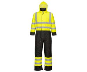Portwest Tuta a contrasto Hi-Vis - Foderata, Colore,Giallo/Nero, Taglia: 7XL, S485YBR7XL