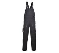 Portwest TX12 Salopette da Lavoro con Bretelle Contrastanti Uomo Texo Nero, XXL