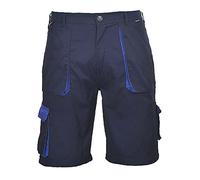 Portwest TX14 Bermuda Bicolore Texo Cuciture in Contrasto 2 Tasche Laterali | Blu navy, S, UPF 50+, Mezza Vita Elasticizzata, 1 Tasca Sulla Coscia, Poliestere Duraturo Traspirante, Multifunzione
