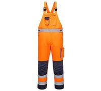 Portwest TX52 Salopette Dijon ad Alta Visibilità, Arancione/Navy, L