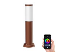 PORU luce di dissuasione per esterni IP44 39 cm marrone incl. Smart Home RGBW [EEK: F]