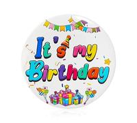 PORUPAEL Distintivo con scritta "It's My Birthday", per ragazzi e ragazze, per adulti e bambini, decorazione per feste di tutte le età