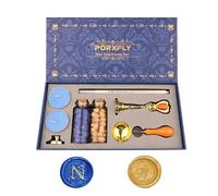 PORXFLY 2 Pezzi Lettera N Set di Timbri in Cera, Kit di Timbri in Cera Dell'alfabeto Iniziale Scatola Regalo Vintage, Timbro Della Serie di Lettere Dalla A alla Z per Inviti di Nozze, Buste (N)