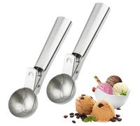 Porzionatore per gelato, portatile in acciaio inox, con grilletto e impugnatura comoda, lavabile in lavastoviglie, perfetto per Frozen Yogurt, gelato, frutta e biscotti fatti in casa