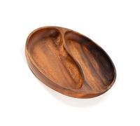 Porzioni rotonde divise blocco porta noci in legno Servire stoviglie ciotole di frutta secca antipasti piatti piatti della ciotola facile da pulire in legno Servire diviso