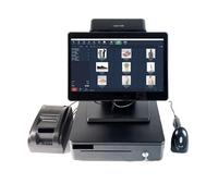 POS da 14 pollici I3 I5 10 Touch Screen Registratore di cassa con stampante termica Terminale for ristorante tavolo Per la vendita al dettaglio(I5 8G 128G WIFI VFD)