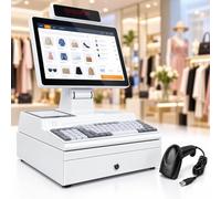 POS For Negozi Di Abbigliamento, Terminale POS All-in-one | 4 Porte USB, Fast Ethernet, VGA E Porta Seriale, For La Gestione Dell'inventario E Gli Ordini(White)