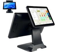 POS Touchscreen Registratore di cassa, 15,6 pollici Dual Touch Screen con I5 Gen4, 8 GB di RAM, 128 GB di archiviazione per piccole imprese, vendita al dettaglio e ristoranti terminali