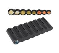 POS Valley Portamonete da 8 Euro - Classificatore Monete, Organizzatore Soldi Compatto con Recupero Rapido - Capacità di 216 Monete, Finestra Visibile - Per Casa, Ufficio, Cassa, Bancone - 20x7.95cm