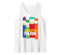 Posa Classica di Kyle Kenny Cartman Stan con Logo a Collage di South Park Canotta