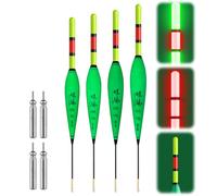 Posa da pesca a LED, con indicatore di morso, pose luminose, cambio colore, boa di pesce notturno, 9 g/10 g/11 g/12 g con batteria galleggiante, accessori per la pesca (9 g + 10 g + 11 g + 12 g)