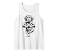 Posa sull'albero del Cucciolo di Cane Labrador Retriever Yoga Lab Vrikshasana Canotta