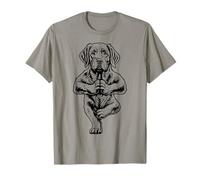 Posa sull'albero del Cucciolo di Cane Labrador Retriever Yoga Lab Vrikshasana Maglietta