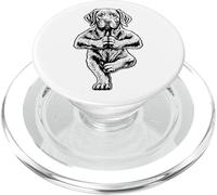 Posa sull'albero del cucciolo di cane Labrador Retriever Yoga Lab Vrikshasana PopSockets PopGrip per MagSafe