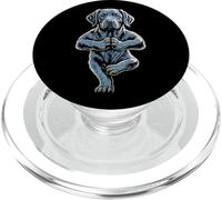 Posa sull'albero del cucciolo di cane Labrador Retriever Yoga Lab Vrikshasana PopSockets PopGrip per MagSafe