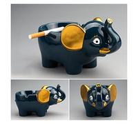 Posacenere a forma di animale, portasigarette portatile in ceramica, decorativo for il tavolo da lavoro, for casa, soggiorno, ufficio(Blue)